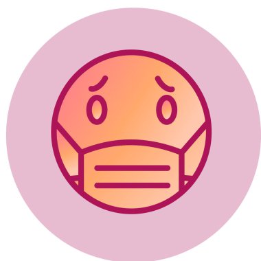 yüz maskesi simgesi, vektör illüstrasyonu