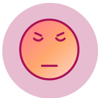 Tarafsız yüz simgesi, vektör illüstrasyonu