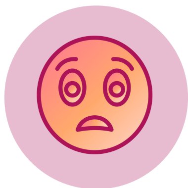 Karışık yüz simgesi, vektör illüstrasyonu