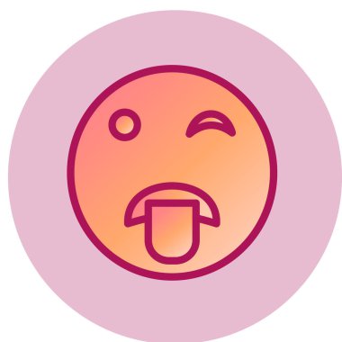 Dil Dışarı simgesi, vektör illüstrasyonu