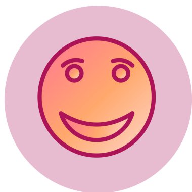 Terli yüz simgesi, vektör illüstrasyonu