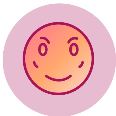 Kızarık yüz simgesi, vektör illüstrasyonu