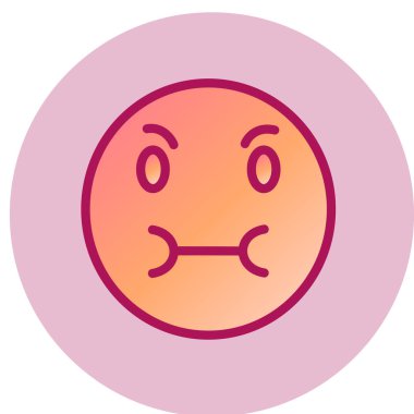 Ağız Tam simgesi, vektör illüstrasyonu