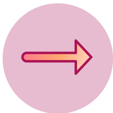 Sağ Ok simgesi, vektör illüstrasyonu