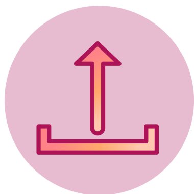 Ok simgesi yükle. Moda düz vektör illüstrasyonu.