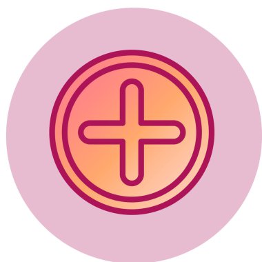 Artı simge vektör illüstrasyonu