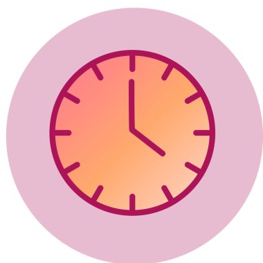 Beyaz arkaplanda izole edilmiş düz stil saat simgesi. zaman sembolü çizimi.