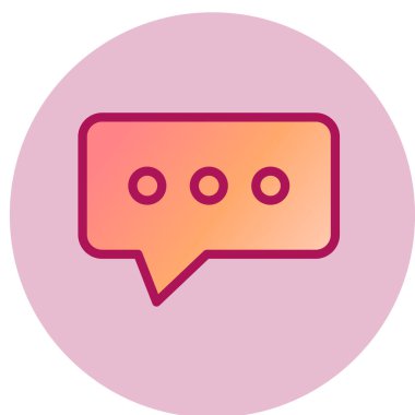 konuşma balonu simgesi, vektör illüstrasyonu