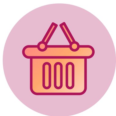 Alışveriş sepeti ikonu. vektör illüstrasyonu