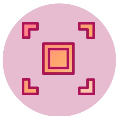 Tam ekran simgesini, vektör çizim