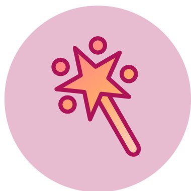 sihirli değnek kutsal kişilerin resmi, vektör çizim