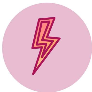 Şimşek simgesi vektör illüstrasyonu