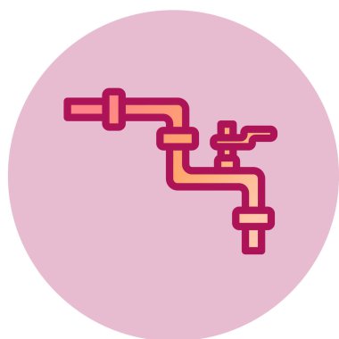 Boru ağı simgesi, vektör illüstrasyonu