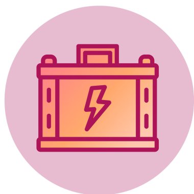 Pil web simgesi, vektör çizim