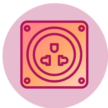 Soket web simgesi, vektör çizim