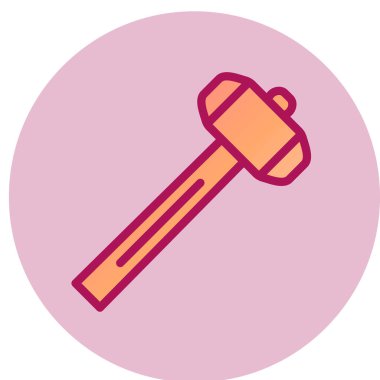 Çekiç ağı simgesi, vektör illüstrasyonu