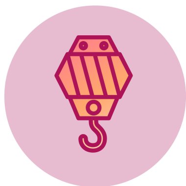 Kanca ağ simgesi, vektör illüstrasyonu