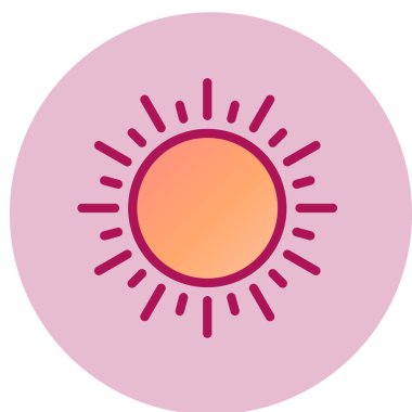 Güneş simgesi, vektör çizim web