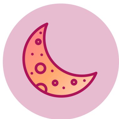 Half Moon web simgesi, vektör illüstrasyonu