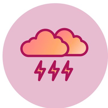 Storm Web simgesi, vektör illüstrasyonu