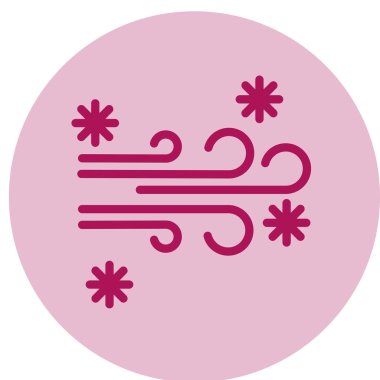Kar fırtınası web simgesi, vektör illüstrasyonu