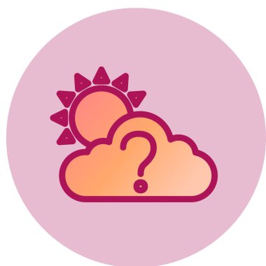 bilinmeyen hava durumu web simgesi, vektör çizimi