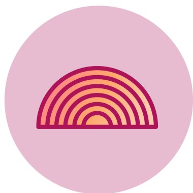 gökkuşağı ağ simgesi, vektör illüstrasyonu