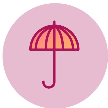 şemsiye ağ simgesi, vektör illüstrasyonu