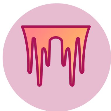 Icicles web simgesi, vektör illüstrasyonu