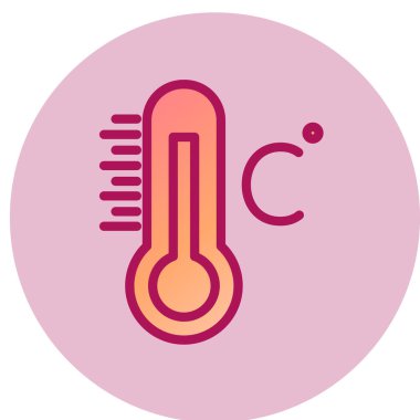 Celsius web simgesi, vektör illüstrasyonu