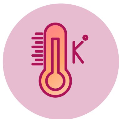 Kelvin web simgesi, vektör illüstrasyonu