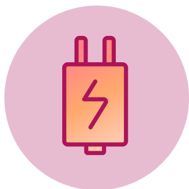 Charger ağ simgesi, vektör illüstrasyonu