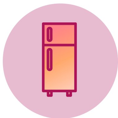 buzdolabı web simgesi, vektör çizim