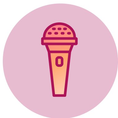 Mic web simgesi, vektör illüstrasyonu