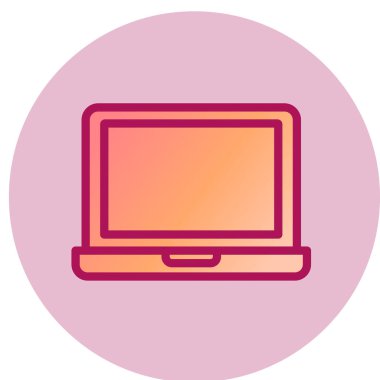 dizüstü bilgisayar web simgesi, vektör illüstrasyonu