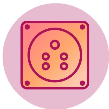 Soket web simgesi, vektör çizim