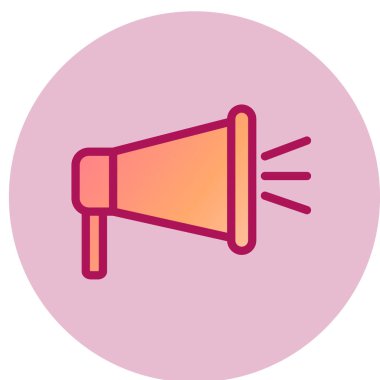 megafon web simgesi, vektör çizim