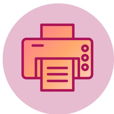 Yazıcı web simgesi, vektör çizim