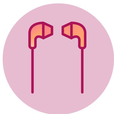 Kulaklık web simgesi, vektör illüstrasyonu