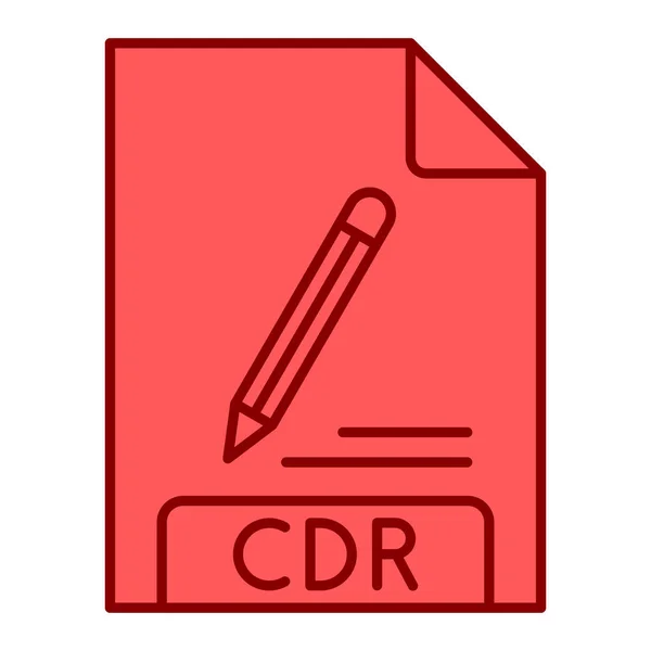 Cdr File Format Icon Illustration — Wektor stockowy