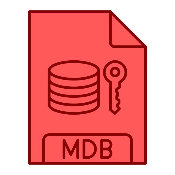 Mdb File Format Icon Illustration — ストックベクタ