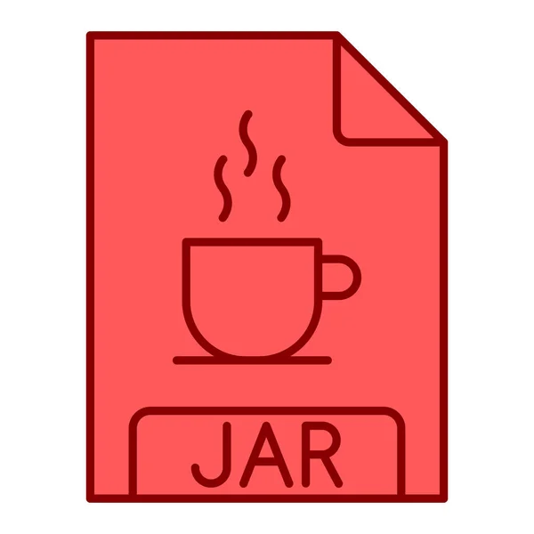 Jar File Format Icon Illustration — Vector de stock