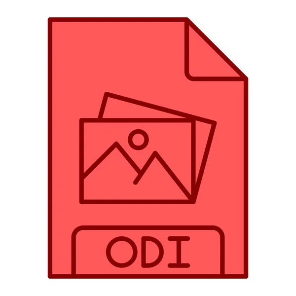 Odi File Format Icon Illustration — ストックベクタ