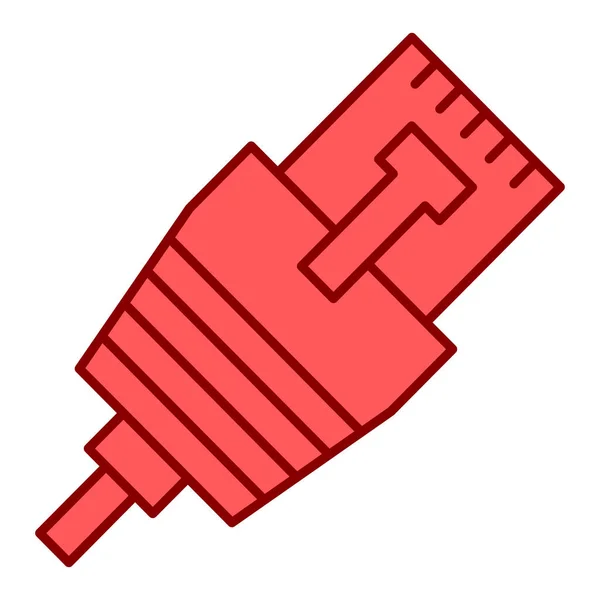 赤と白の線のアイコンのベクトル図 — ストックベクタ