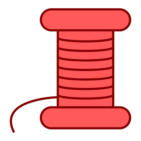 Icône Fil Rouge Sur Fond Blanc — Image vectorielle