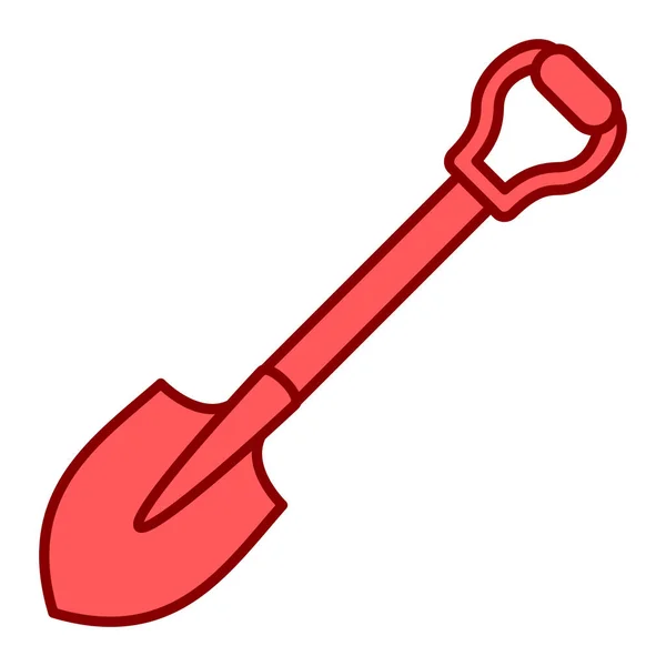 Shovel Icon Cartoon Illustration Gardening Equipment Vector Icons Web — Stok Vektör