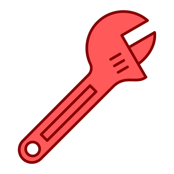 Wrench Tool Icon Outline Screwdriver Repair Vector Symbol Web Design — стоковый вектор