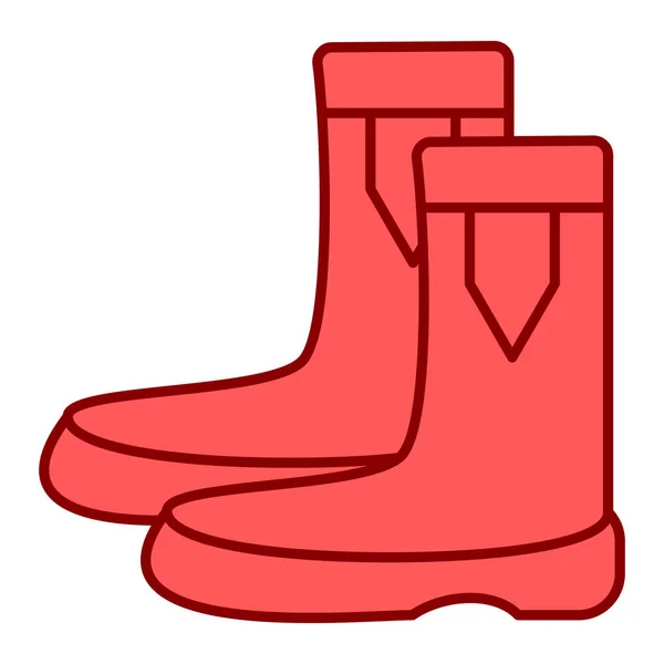 Rubber Boots Icon Vector Illustration — Stock Vector