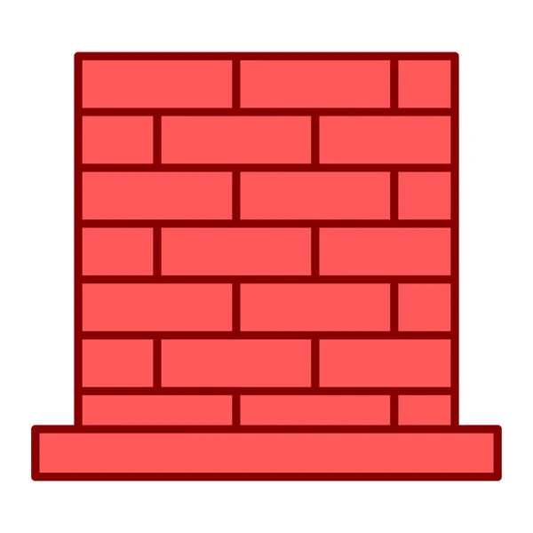 Ceglana Ściana Czerwonymi Cegłami Wektor Ilustracja — Wektor stockowy