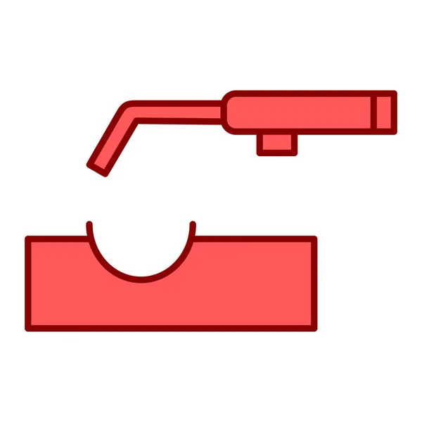 赤と白の火のパイプのベクトル図 — ストックベクタ